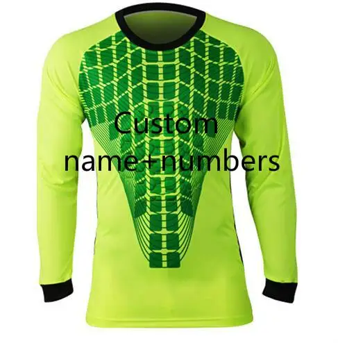 Для мужчин Футбол вратарь Джерси Губка протектор привратник Camisetas De Futbol Для мужчин вратарь Рубашки для мальчиков униформа - Цвет: CT 022 GN SY