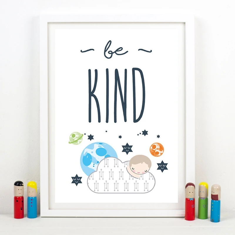 Space-Themed-Nursery-Wall-Art-Prints-Be-Brave-Be-Kind-Quotes-Canvas-Posters-Painting-Baby-Boy (2)