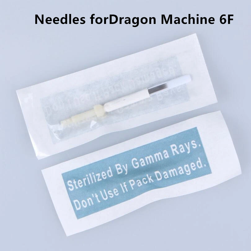 

50pcs 6F Prong Flat Needle for Biotouch Dragon Machine Permanent Makeup Eyebrow Lips Tattoo Needles Replacement Part Supplies