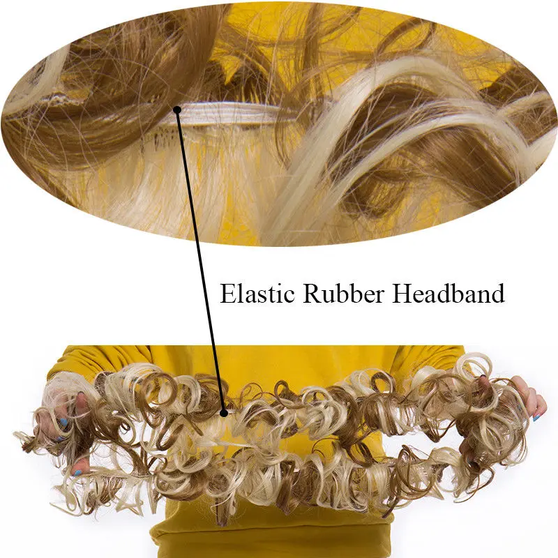 S-noilite 80cm elastic Band hair chignon Updo Twining hair extension Synthetic chignon hair pieces Women Chignon hairpieces S-noilite 80cm elastic Band hair chignon Updo Twining hair extension Synthetic chignon hair pieces Women Chignon hairpieces