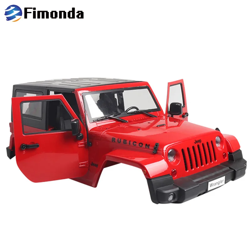 1:10 RC корпус автомобиля Jeep Wrangler Rubicon для 1/10 RC Гусеничный автомобиль осевой SCX10 270 мм Колесная база крышка двигателя впускная решетка часть - Цвет: Red shell