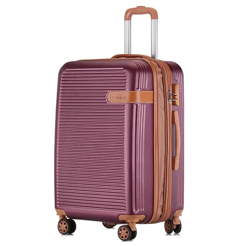 Klqdzms 20/24 дюймов ABS+ PC Сумки на колёсиках Чемодан бренд дорожного чемодана чемодан на колесиках ручной клади чемодан универсальный колеса для Для мужчин женского - Цвет: Red wine