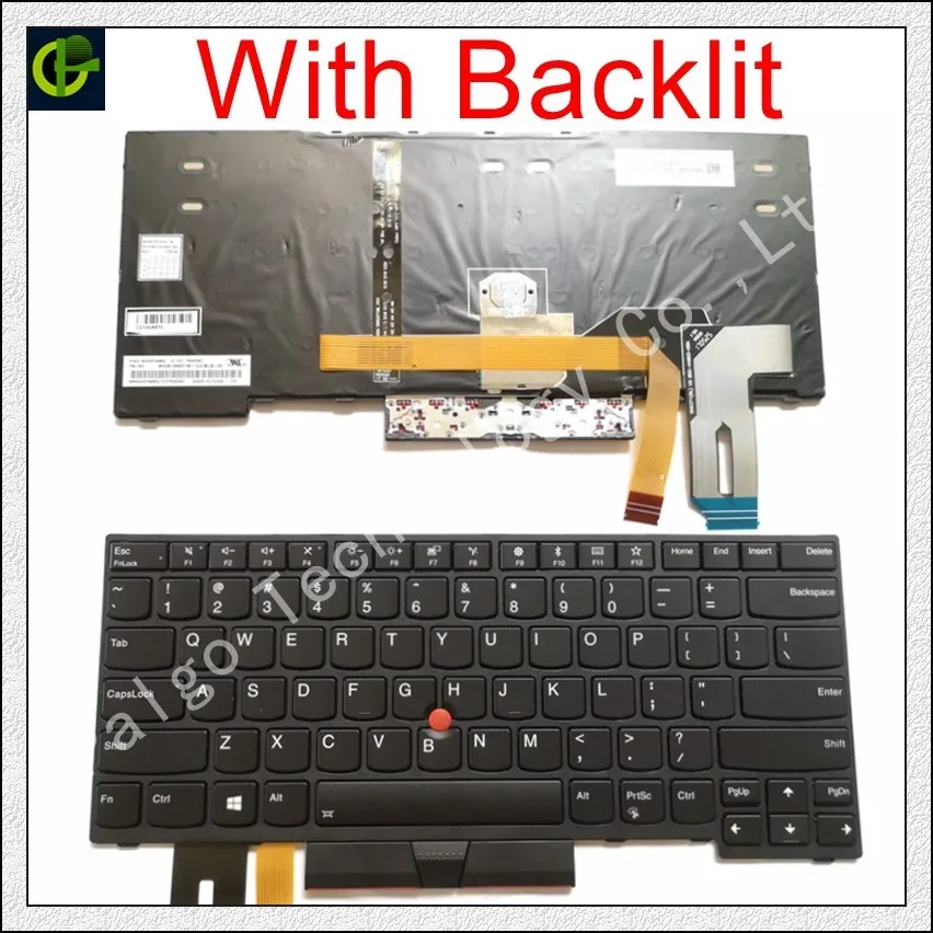 Replacement Keyboard Compatible with ThinkPad E480 E485 E490 E495 L480 L490 T480s T490 Series Laptop with Backlit US Layout