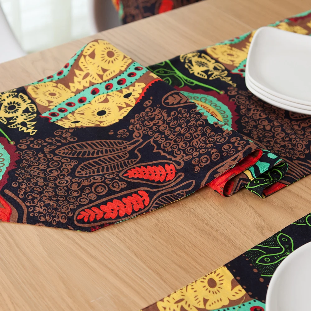 

Lychee Vintage Red Sunflower Table Runner Creative Simple Table Runner For Wedding Party Home