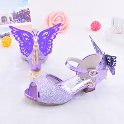 Сандалии для девочек 2018 модные галстук-бабочку кисточкой Детские Сандалии Летняя обувь принцессы детские сандалии для девочек обувь на