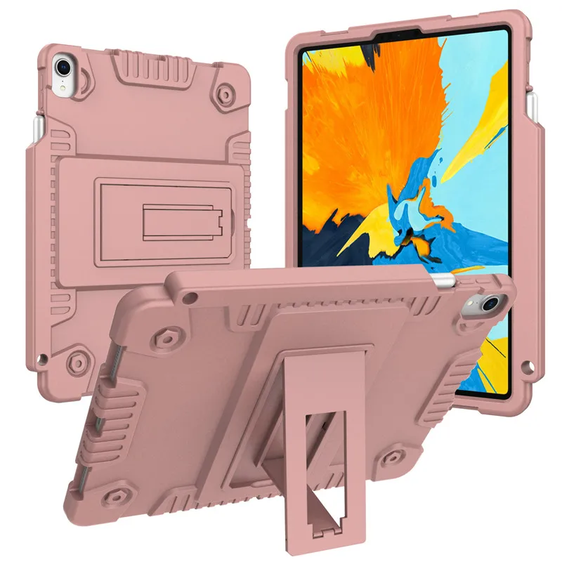 Для iPad Pro 11 чехол противоударный сверхпрочный 11 дюймов() чехол Funda детская Безопасная крышка слот для ручки силиконовый PC защитный чехол