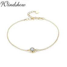 Тонкий 925 пробы серебряный золотой цвет цепи CZ Шарм ноги ювелирные изделия ножной браслет для женщин девочек ноги браслет enkelbandje halhal tobillera