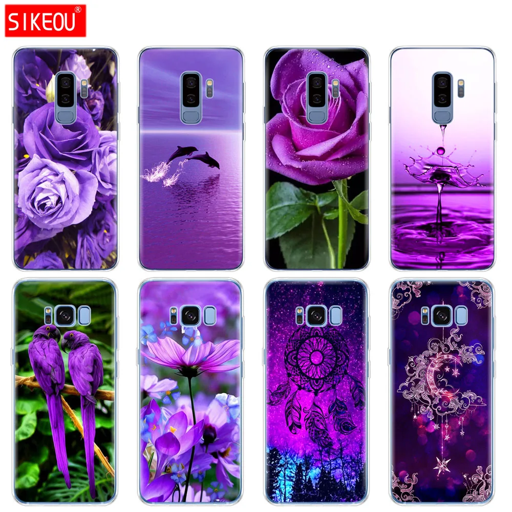 Силиконовый чехол для Samsung Galaxy S9 S8 S7 S6 edge S5 S4 S3 PLUS телефона infinity on purple|Бамперы| |