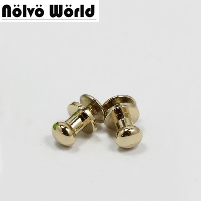 100 copper 6MM Chicago screws punk rivets stud hardware with screws for bags shoes wallets