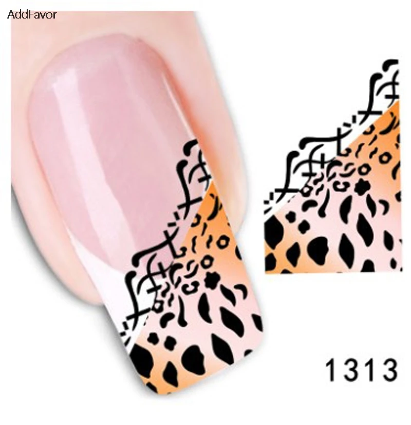 AddFavor 4PCS Nail Art Sticker Spot Twill Fingernai DIY Water Transfer
