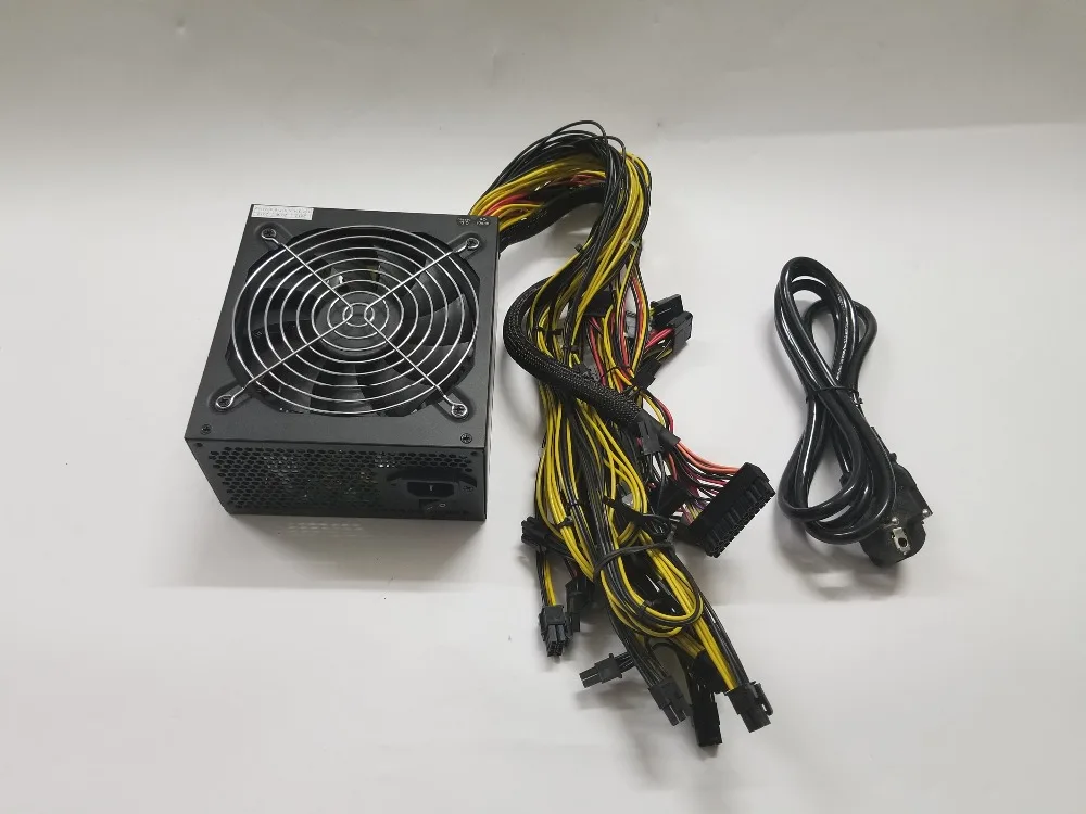 Блок питания ETH ZCASH MINER Gold POWER KENWEI 1800 Вт с кабелем блок miner для R9 380/390 RX 470/480 570/580 6 GPU