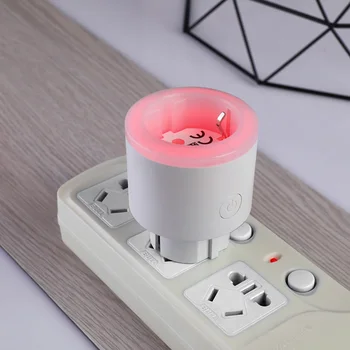 

LED Luminous Smart Plug Wifi Socket EU Plug Phone APP Voice Remote Control Monitor Smart Timing Switch Built-in RGB LED Light