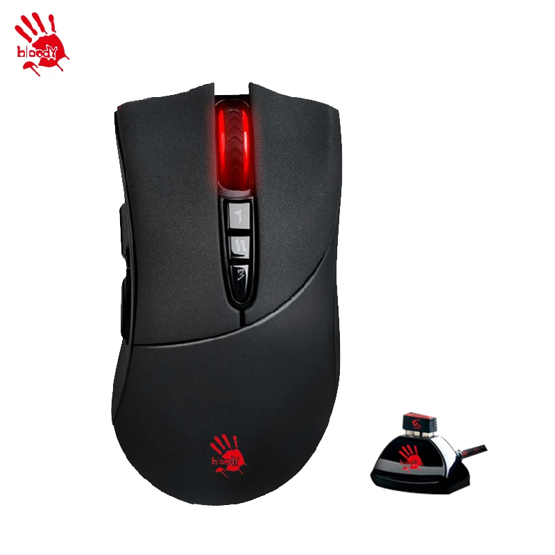 A4TECH Bloody R30 Wireless Gaming Mouse World s Fastest Key Response R30 Golden Spirit Lithium Rechargeable