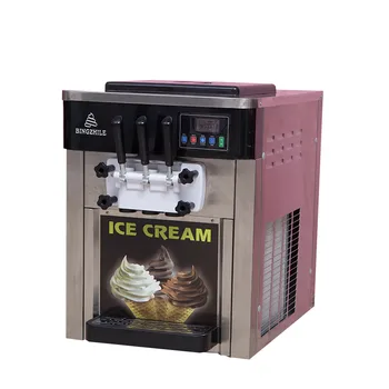

110V/ 220V Three head 18L-22L/H Commercial Soft Ice Cream Machine Sweet Ice Cream Maker