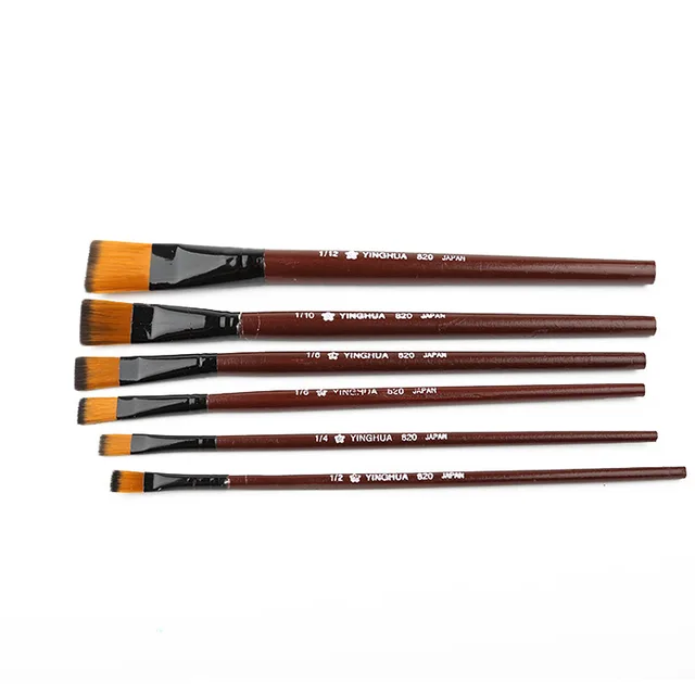 6-Piece Artist Nylon Paint Brush Set 2