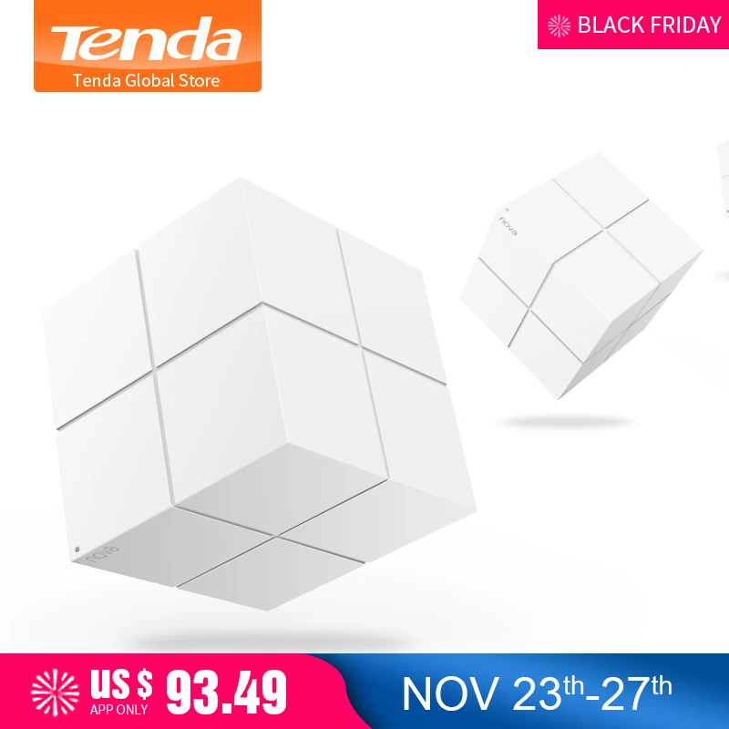 Tenda Whole Home Mesh Wireless WiFi System Nova MW6 With Dual Band 2.4G/5.0GHz WiFi Router,Wireless Repeater,Distributed Routing