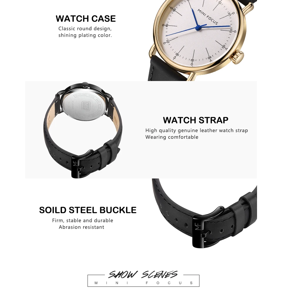 Мини фокус Лидирующий бренд мужские часы кварцевые модные простые Стильные Кожаные повседневные военные мужские часы водонепроницаемые Relogio Masculino