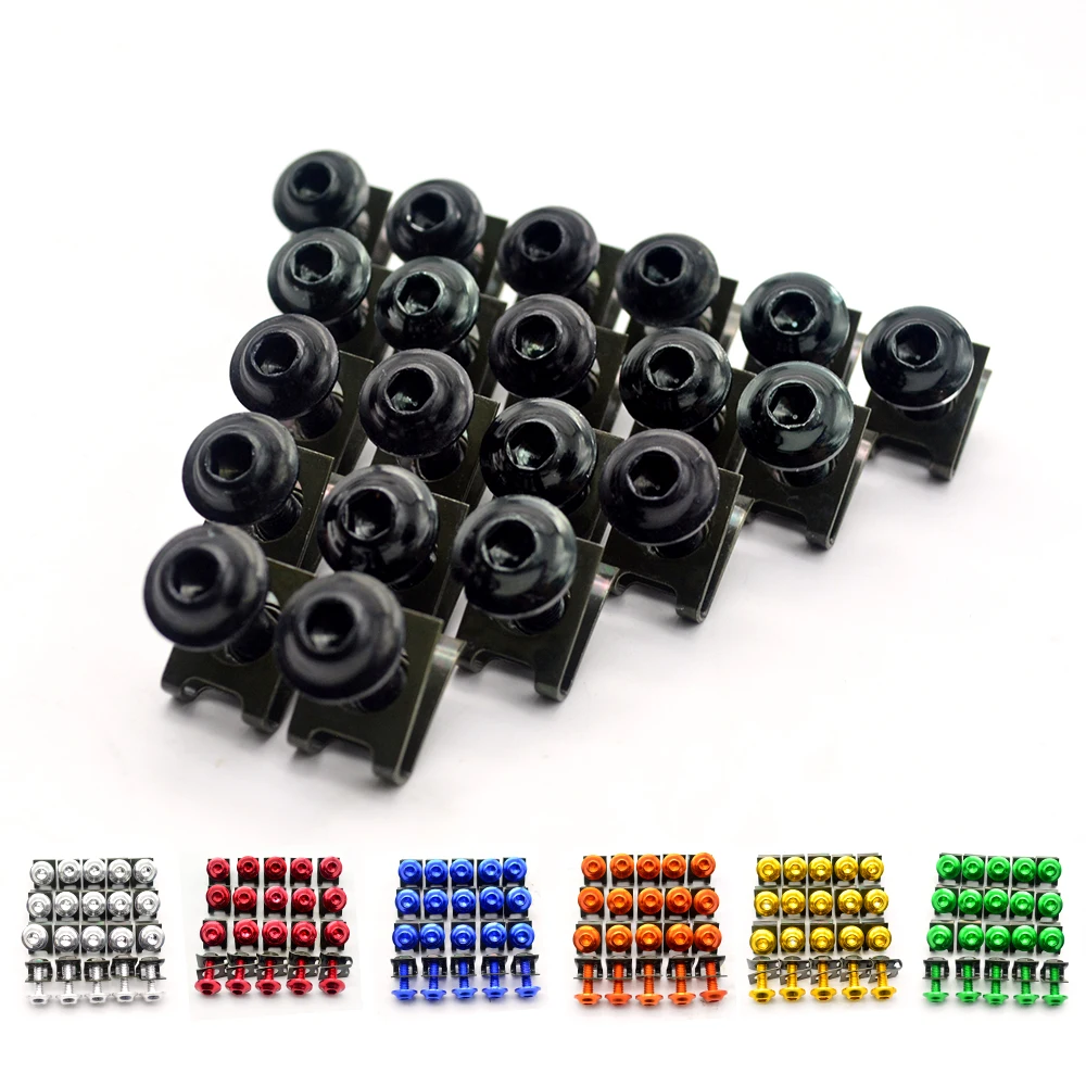 

20 Pcs Black Alloy Motorcycle Fairing Fastener M6 Hexagon Bolts Screw for BMW Buell Ducati hyosung honda kawasaki ktm