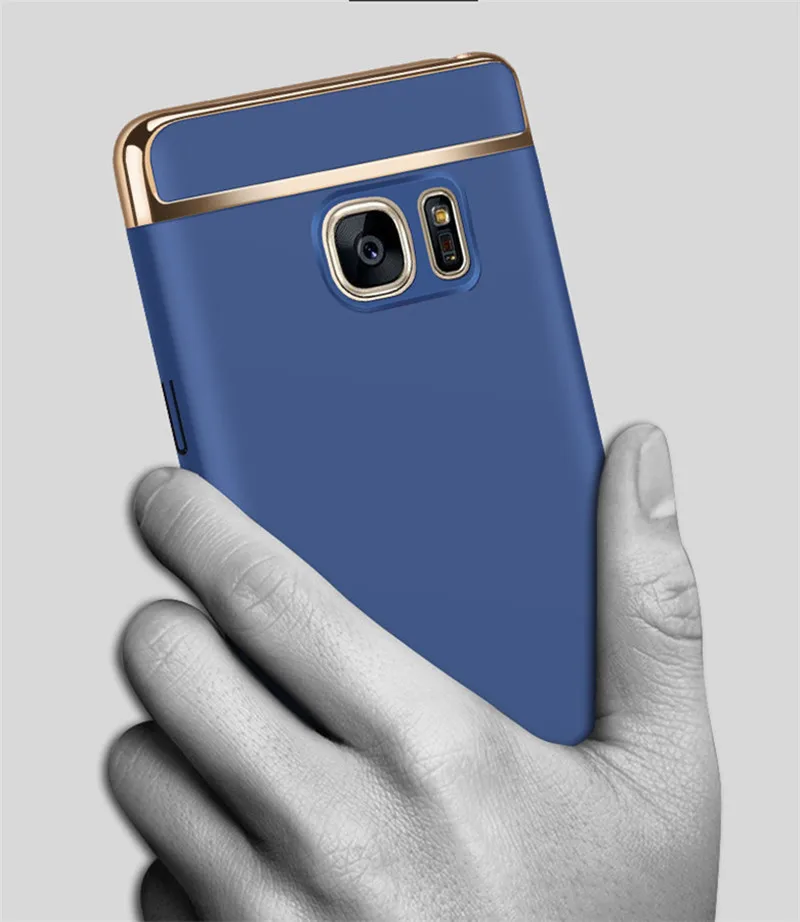 For Samsung Galaxy S7 Edge Case Luxury Hybrid 3 in 1 Plating Matte Scrub Plastic Hard Cover J series |
