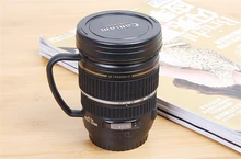 220 ML Kamera Shaped edelstahl Objektiv Tasse Mit Griff Slr wasser Caniam Logo Kaffeetasse Tasse Geschenk für Fotografie freund