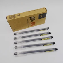 [Истинный цвет](4 шт./лот) корейские школьные канцелярские принадлежности черного цвета чернил 0,5 мм гелевая ручка для письма большой емкости офисные принадлежности A2