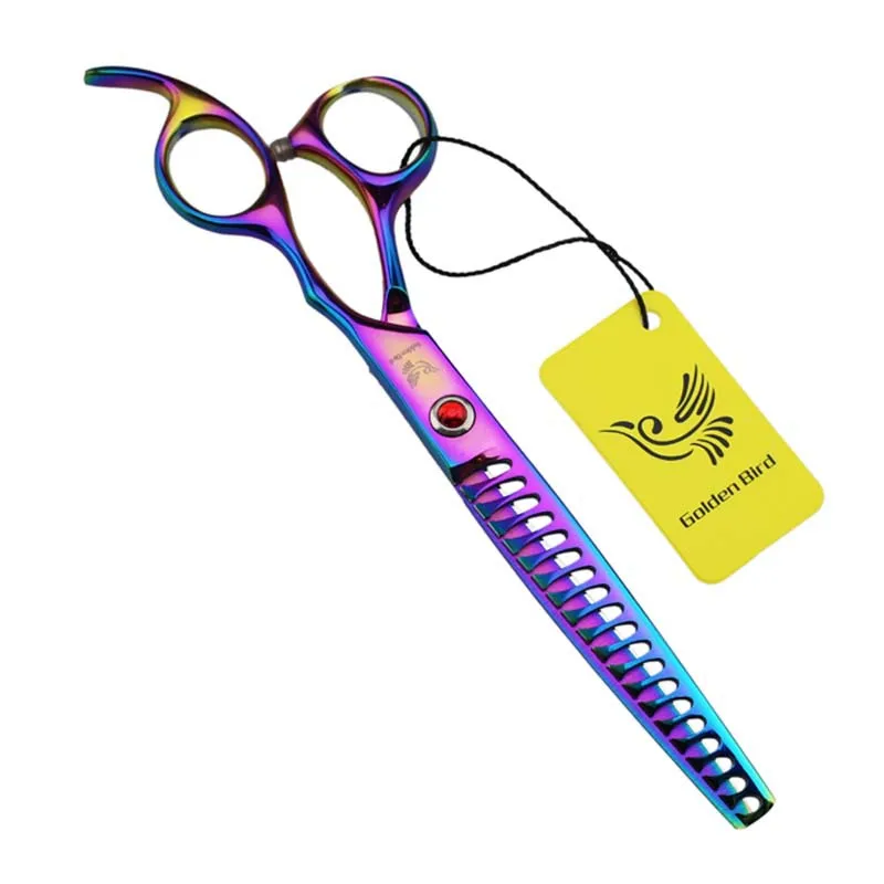 7 colorful Professional Pet Scissors High Quality grooming dog for dogs thinning scissors dog puppy hair cutting scissors shear (8)