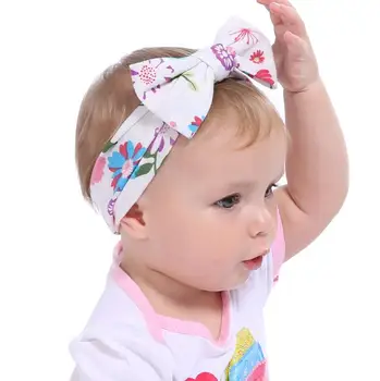 

2019 New Coming Baby girls Kids Toddle Cotton Headband Spring Cotton Headband Floral Printed Headband Hairband 10pcs/lot