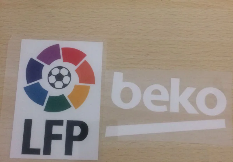 

2014-2015 La Liga Lfp Patch And White Beko Patch Heat Transfer Soccer Badge