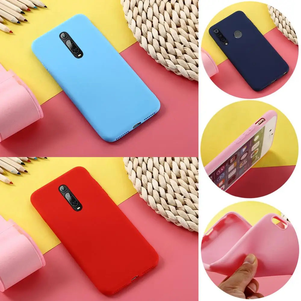 Чехол для Xiaomi Mi 9t Pro цветной матовый чехол мягкий силиконовый телефона | Мобильные