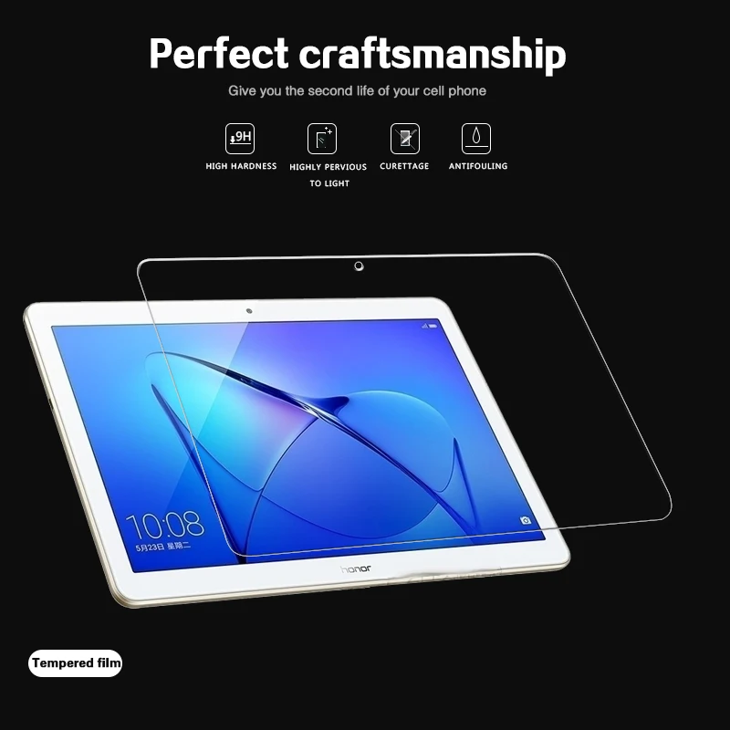 

0.33mm Anti-shatter Tempered Glass film For Huawei Honor play tab 2 9.6"/Mediapad T3 10 AGS-W09/L09 Tablet Screen Protector film