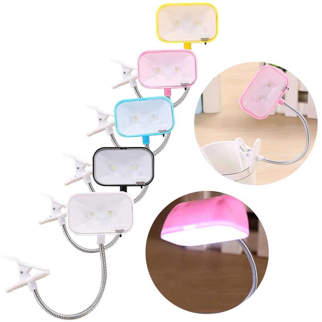 

1pc LED Reading Light LED Book Lamp 5 Colors Eye Protection Flexible Originality Clip-on Night Book Light For Readers