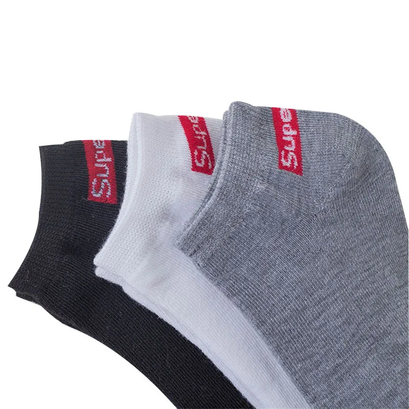 

Casual Men's Fashion Boat Socks Letters Sports Basketball Breathable Student Socks