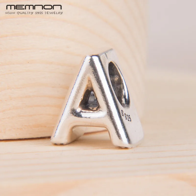 

New Autumn Letter Charms beads 925 sterling silver alphabet charm letter A fit Bracelets Necklaces DIY jewelry making for women