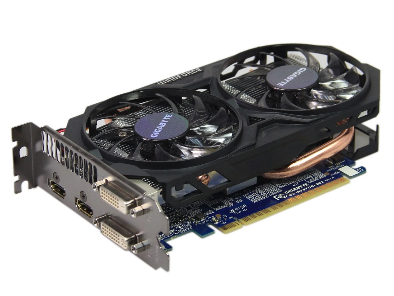 Видеокарта GIGABYTE GTX 750Ti 2 Гб видеокарта 128 бит GDDR5 видеокарты GV-N75TOC-2GI GTX 750 для карт nVIDIA Geforce GTX750 Ti Hdmi Dvi