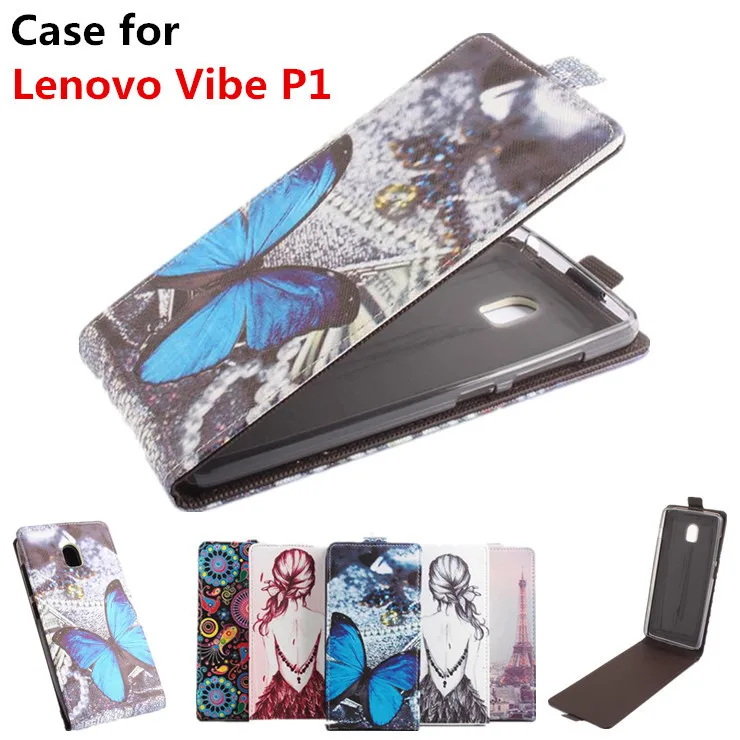 

100% High Quality Leather Case For Lenovo Vibe P1 Vibe P 1 Flip Cover Case housing For Lenovo VibeP1 Mobile Phone Cases