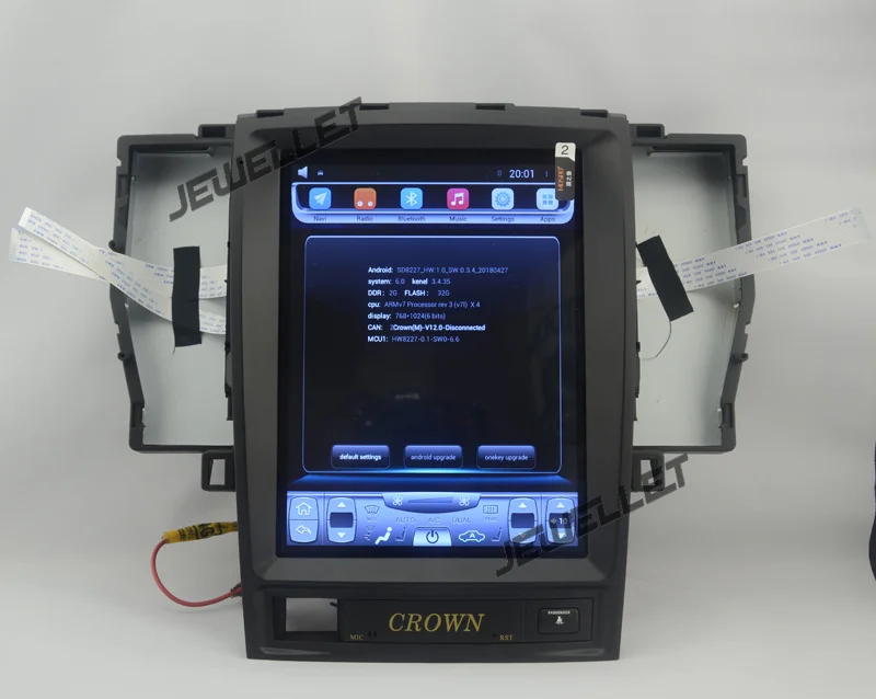 Clearance 10.4" tesla style vertical screen Quad core Android 6.0 Car stereo GPS navigation for Toyota Crown 2003-2008 7