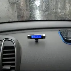 Новая мода автомобильные часы Clip-On ЖК-дисплей электронные часы автомобиля термометр комбинации Крытый электронные часы