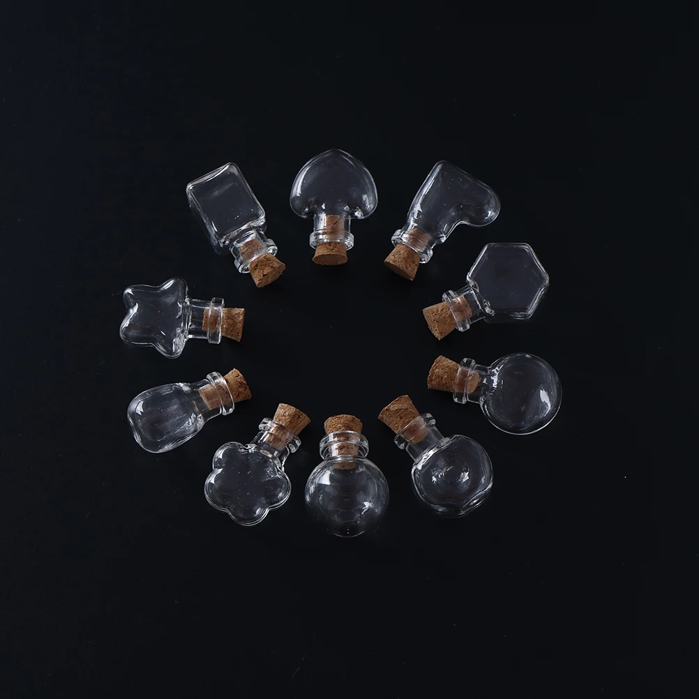 

2.4cm Small Glass Jars Mason Jar Message Vials Cheap Cork Stopper Bottle DIY Small Glass Bottle Mini Containers
