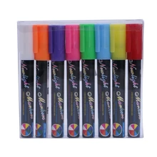 8 Colors Highlighter Liquid Chalk Marker Pens For School Art Painting Round&chisel Tip 6mm 8 Colors Highlighter Liquid Chalk Marker Pens For School Art Painting Round&chisel Tip 6mm