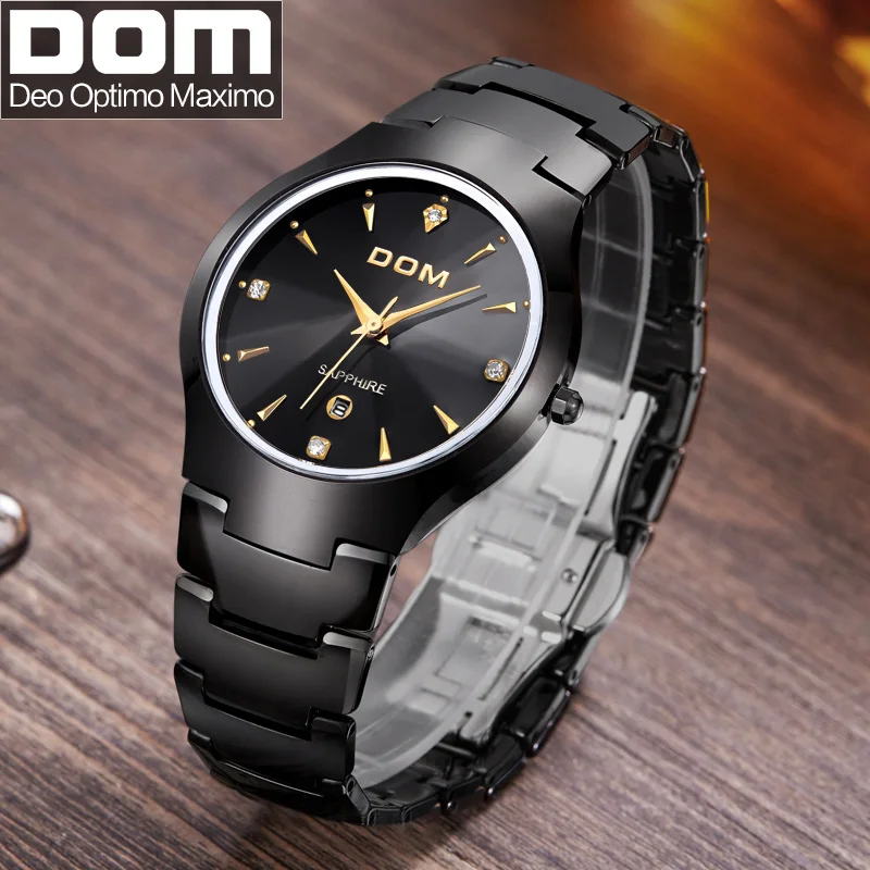DOM Watches men Business Dress luxury brand Top Watch quartz men women Lovers wristwatches dive 200m