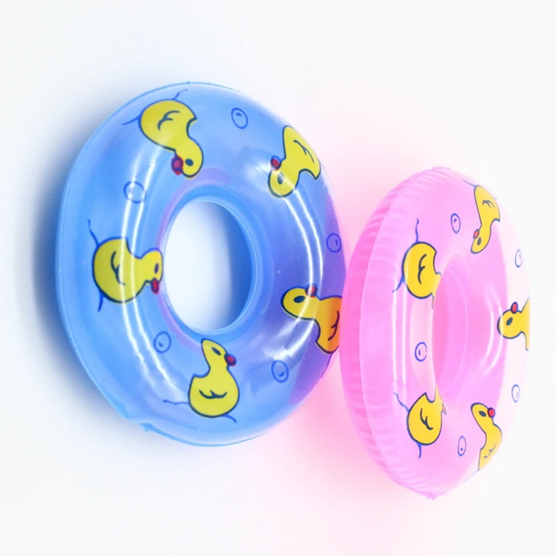 

Doll accessories Mini Swimming Ring Toy BJD SD 1/6 Inflatable Transparent Swimming Ring Color Small Yellow Duck Toy for children
