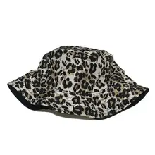 MinanSer Женская леопардовая Панамы с принтами Женская обратная Harajuku винтажная Кепка с покрывалом ведро