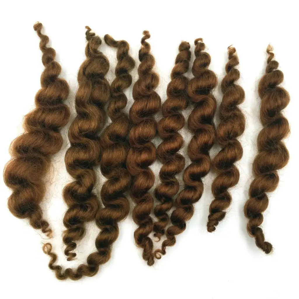 

reborn doll supplies premium curly dark brown mohair 20g