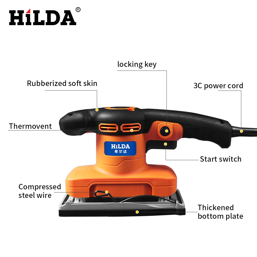 

320W Mini Electric Sander Woodworking For Polishing Metal rust Wall renovation Used for plate grinding/Brick Cleaning