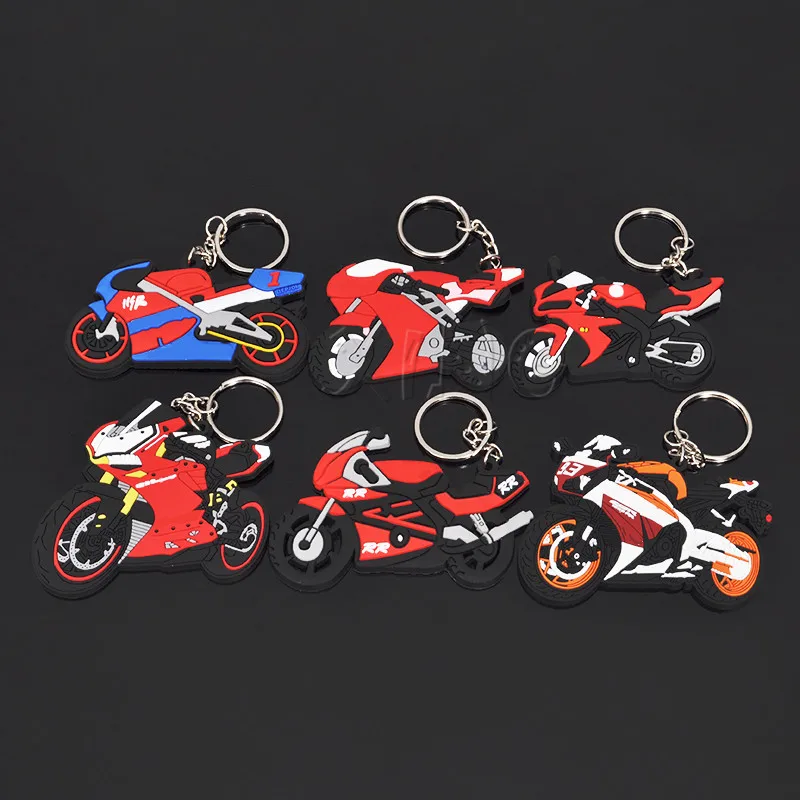 

Motorcycle Model Key Chain Key Ring Holder Keychain Rubber Keyring Chaveiro For Yamaha Honda CBR 93 RR Motor Racing Accessories