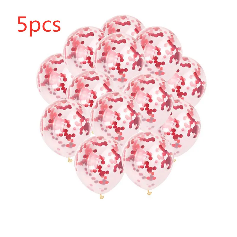 Розовый с днем плакат "с днем рождения" воздушные шарики для украшения для маленьких мальчиков Детский праздничный костюм поставки взрослая гирлянда Сувениры 1 2 3 4 5 6 7 8 9 10 - Color: latex balloon 5pcs