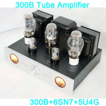 

HiFi 300B Tube Amplifier 8W Stereo Single Ended Class A Tube Amplifier,6SN7/300B PSVANE /5U4G,Two VU Meters,Big Transformers