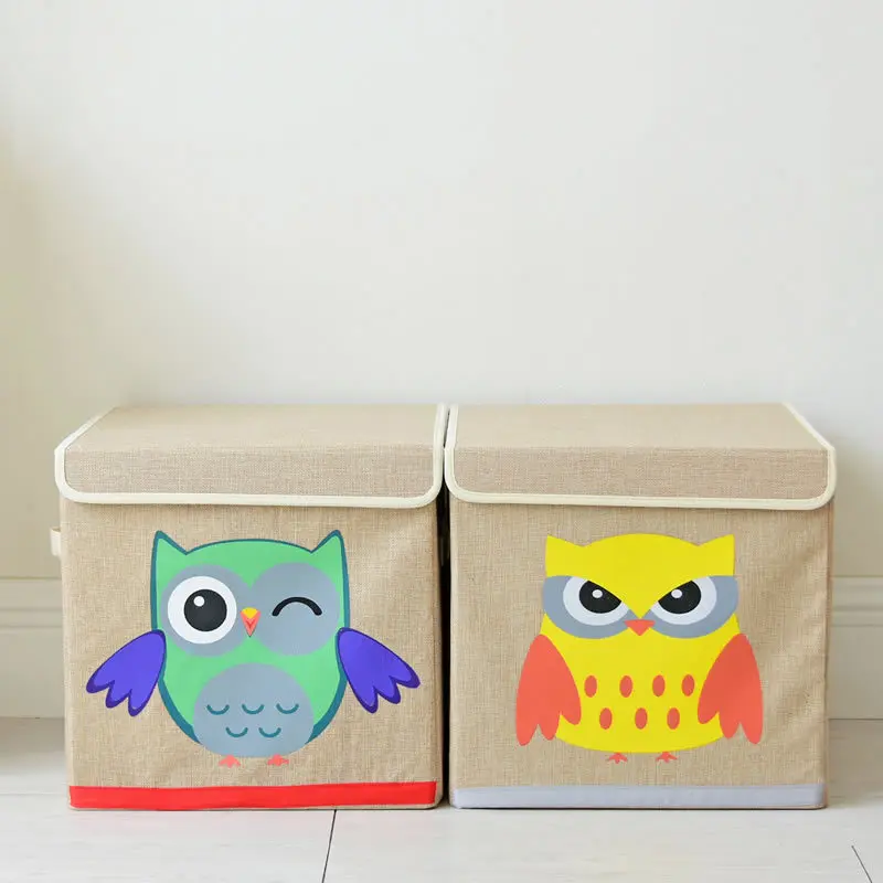 Japan Style Owl Cartoon Storage Boxes Cloth children room Clothes Toys