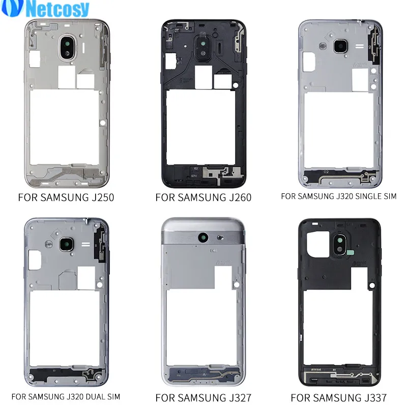 

Netcosy For Samsung J2 Pro J250 Core J260 Middle Frame Plate Bezel Housing Cover Replacemenrt For Samsung J3 J320 J327 J337