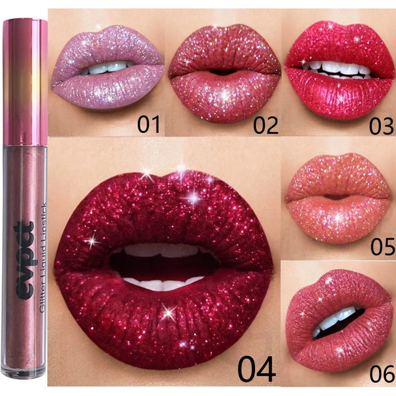 

Manooby Hot Sale 15 Colors Glitter Lipgloss Makeup Waterproof Long-Lasting Shining Diamond Lipgloss Liquid Cosmetics Levre Rouge